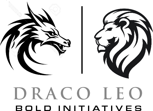 Draco Leo logo, a dragon and a lion