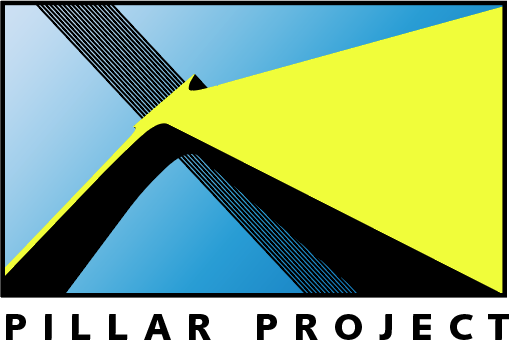Pillar Project bridge logo in yellow and blue