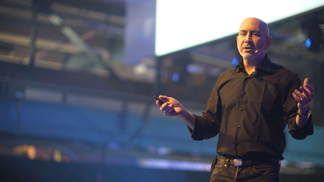 David Siegel giving a talk